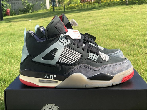 Pure original version_ OFF-WHITE X AJ4 Alliance version_ black and red color matching_ number CV9388-001 full code shipment 40-47.5-eb1a721f